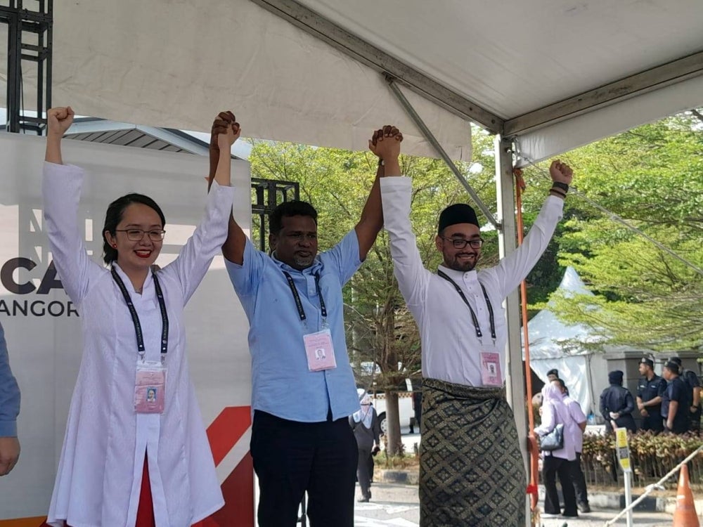 S.Gana is facing three corner fight in Subang Jaya - Michelle Ng Mei Sze (Pakatan Harapan) and Zayd Shaukat Ali (Muda). - SUGANTHI SUPARMANIAM