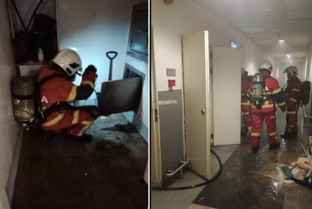 The fire and rescue department conducted an inspection of the waste chute located at the main terminal building at KLIA on Thursday - FILE PIX