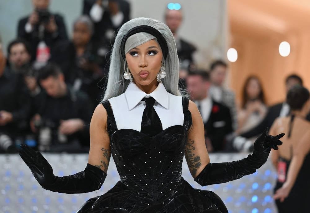 US rapper Cardi B arrives for the 2023 Met Gala- Photo by ANGELA WEISS / AFP