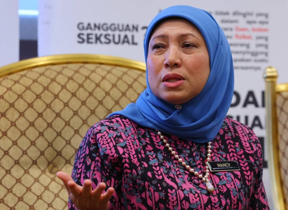  Women, Family and Community Development Minister Datuk Seri Nancy Shukri. - BERNAMA PIX 