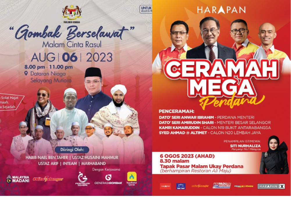 Selangorians will be treated to two star-studded Pakatan Harapan ceramahs tonight, as the party gears up for the upcoming state elections.
