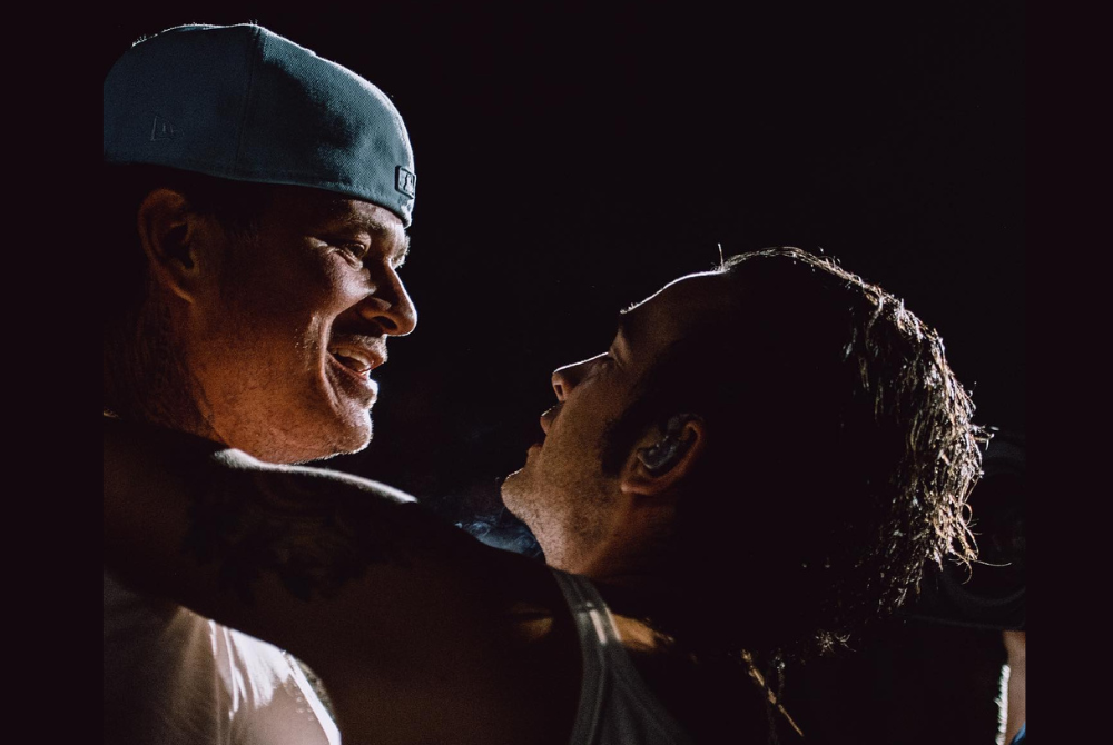 Blink 182 frontman Tom DeLonge and Matty Healy - Photo source: Instagram @the1975