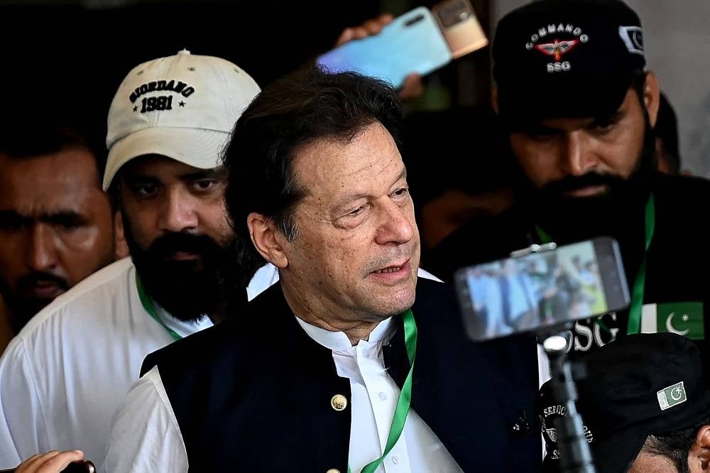 Pakistan's former Prime Minister Imran Khan. Photo by Aamir Qureshi/AFP FILE PIX