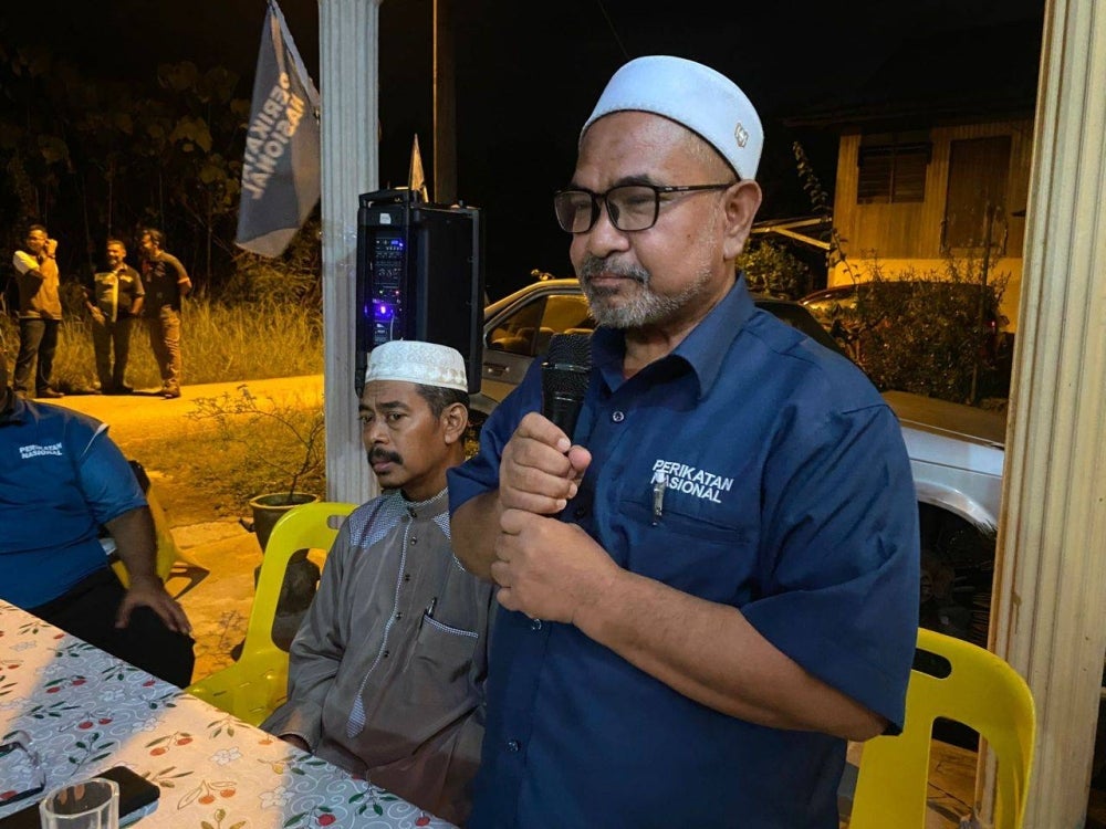 Perikatan Nasional (PN) candidate for the Permatang Pasir state seat, Amir Hamzah Abdul Hashim - PHOTO BY NURUL ATIKAH SARJI 