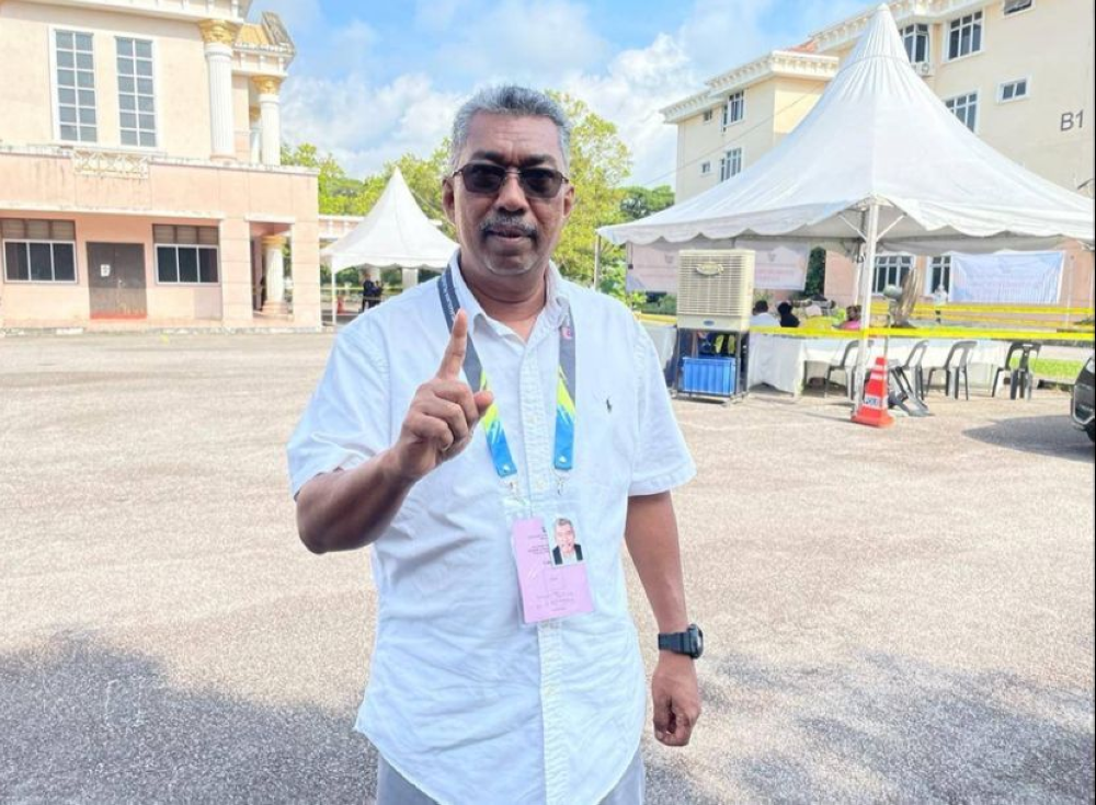 Johari Kassim when met with Sinar Daily on Early Voting Day, Aug 8. (Photo by Syazuan Sabri)