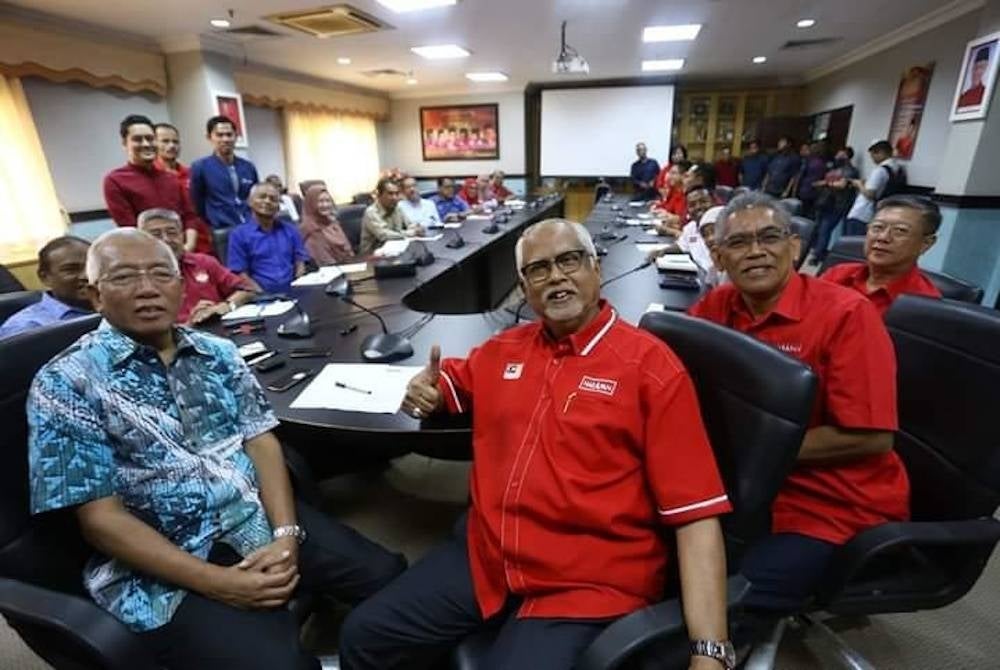(From left): Mahdzir, Mahfuz, Dr Ismail and Tan during a recent PH-BN meeting