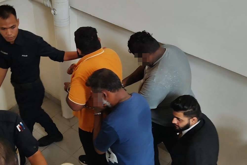 A 'Datuk' and his two sons pleaded not guilty in the Sessions Court to a charge of causing the death of an Indian national.