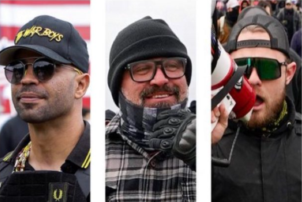 US prosecutors have asked District Judge Timothy J. Kelly to sentence Enrique Tarrio (left), the former head of the far-right militant group Proud Boys, and Joe Biggs (centre), the group's current leader, to 33 years in prison in the case of the 2021 storming of the Capitol, reported Sputnik. - Facebook