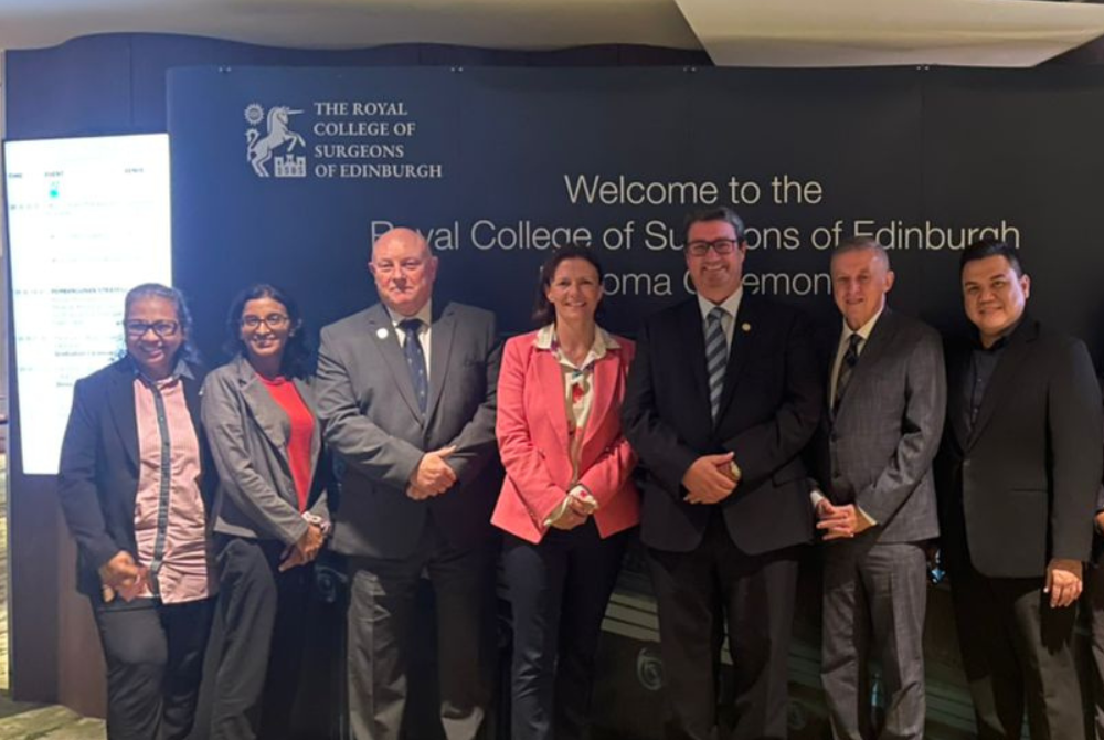 Clare Mcnaught (middle) and Phillip Taylor (second from right) attending the 2nd Diploma Ceremony in Malaysia at Park Royal Collection Kuala Lumpur.