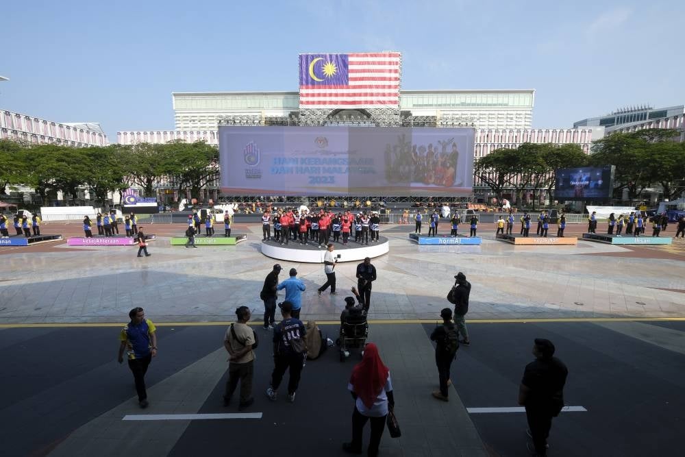 A performance by 400 drummers of various races is expected to rock the stage at the 2023 National Day 2023 celebration at Dataran Putrajaya here, this Thursday. - Photo by Bernama