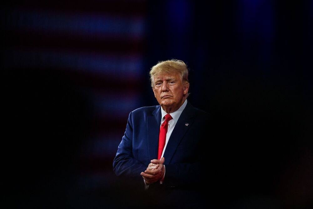(FILES) Former US President Donald Trump speaks at the Conservative Political Action Conference 2022 (CPAC) in Orlando, Florida, on Febr 26, 2022. (Photo by CHANDAN KHANNA / AFP)