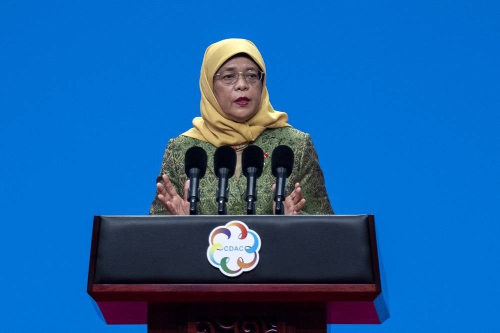 While the presidency is a non-partisan post under the constitution, political lines were already drawn ahead of the election to replace incumbent Halimah Yacob, who ran unopposed for her six-year term in 2017. - Photo by AFP