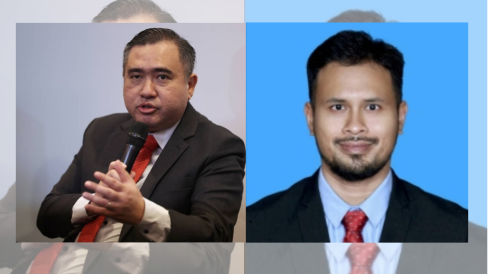 Anthony Loke (right), Muhamad Zuhaili (left) 