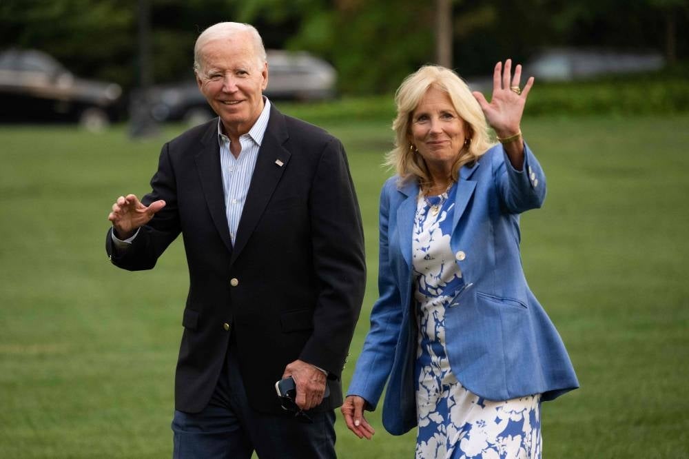 US President Joe Biden and First Lady Jill Biden. Photo by Saul Loeb/AFP FILE PIX