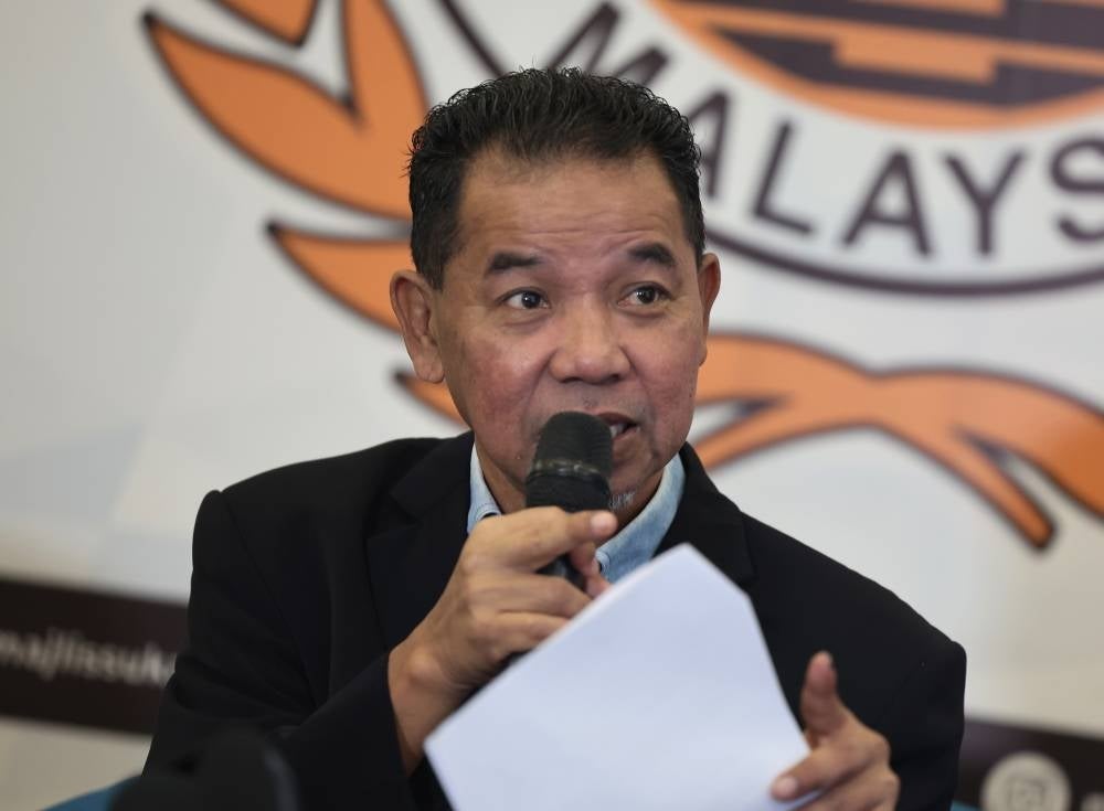 NSC director-general Datuk Ahmad Shapawi Ismail during a press conference after a ceremony to introduce LTdL 2023's sponsors at NSC in Bukit Jalil, today. - Photo by Bernama