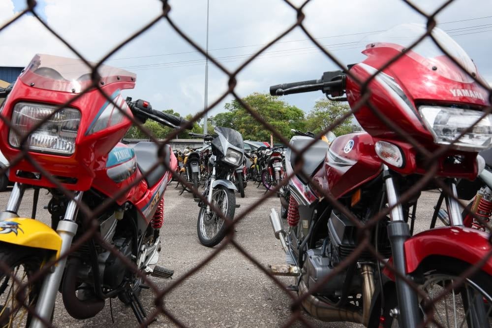 Terengganu police denied claims that the ‘Op Khas Motosikal’ conducted on Friday and yesterday (Sept 8 and 9) has elements of sabotage against the RXZ Members 5.0 annual gathering, held in Kuala Nerus. - Photo by Bernama