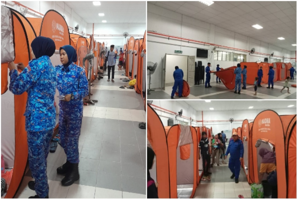 Some 134 flood victims from 46 families housed at the Selagon Hall relief centre have been allowed to return home. - Facebook