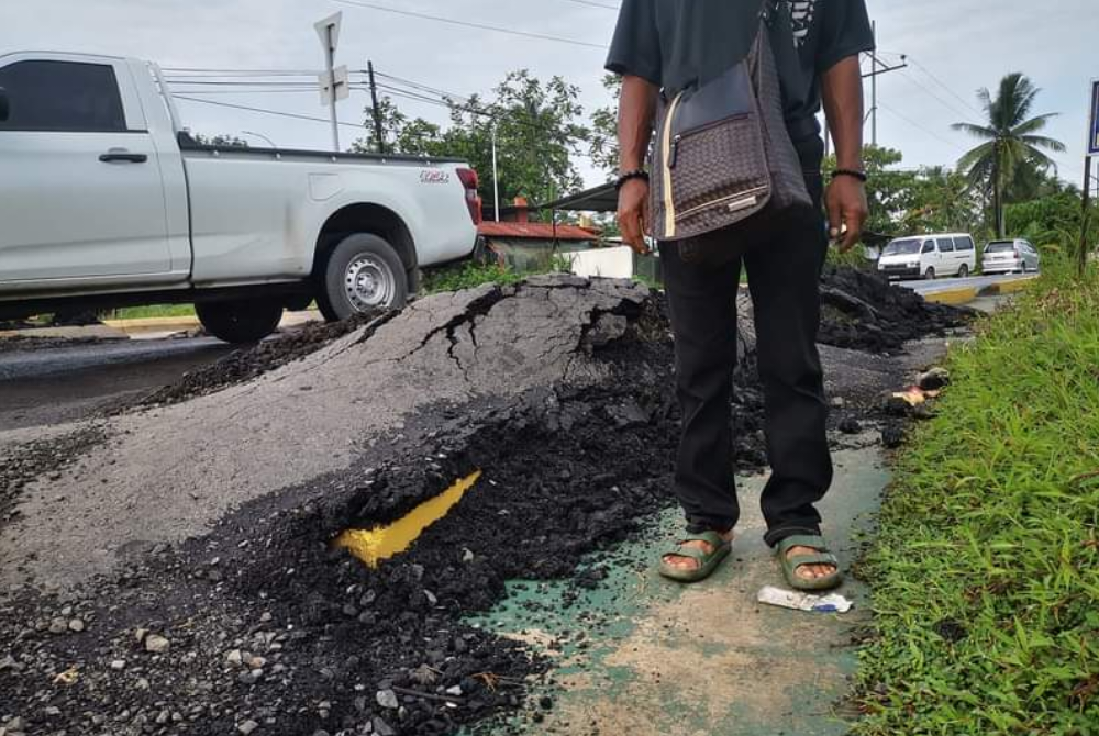 The uneven portion of roads in certain areas had cracked.