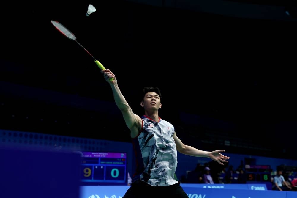 The world number 19, outclassed Mourinho Zefi Costa Gusmao De Jesus of Timur Leste 21-0, 21-7 in just 17 minutes at the Binjiang Gymnasium, here. - Photo by Bernama