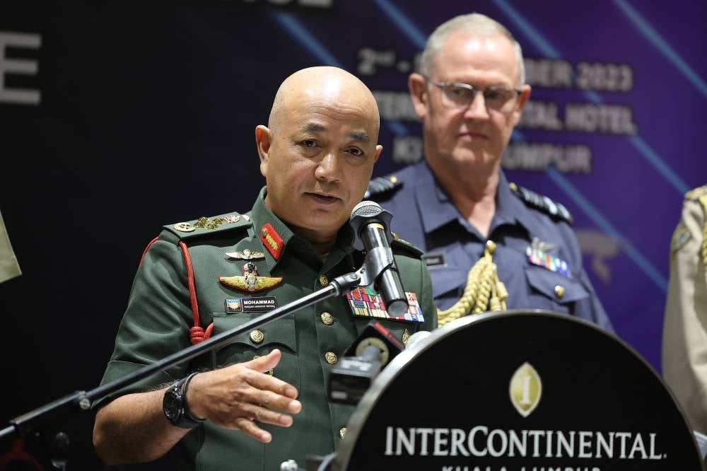 Malaysia’s Chief of Defence Force Gen Tan Sri Mohammad Ab Rahman during a press conference after the 22nd FPDA Defence Chiefs’ Conference (FDCC) today. - Photo by Bernama