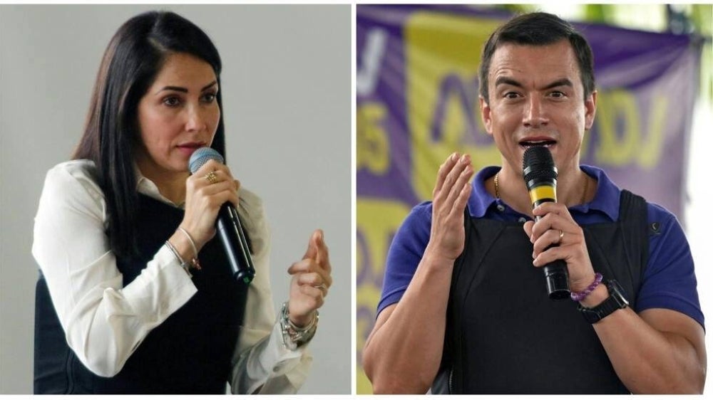 Luisa Gonzalez and Daniel Noboa will face off in Ecuador's presidential elections Sunday after both campaigned in bulletproof vests amid a climate of fear. - AFP FILE PIX 