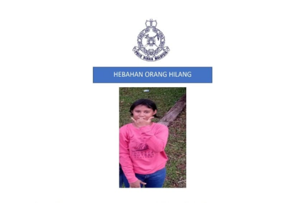 Kota Tinggi Police chief Supt Hussin Zamora said the girl, Nurul Ain Sarafika A Latiff was last known as staying at No 1179, Blok 11, Felda Bukit Waha here. - Facebook
