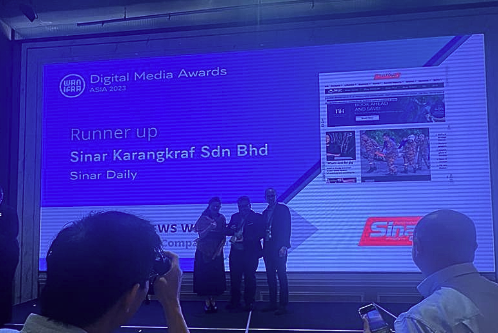 Sinar Daily wins a silver award for the Best News Website category at the Digital Media Asia Awards (DMA) 2023.