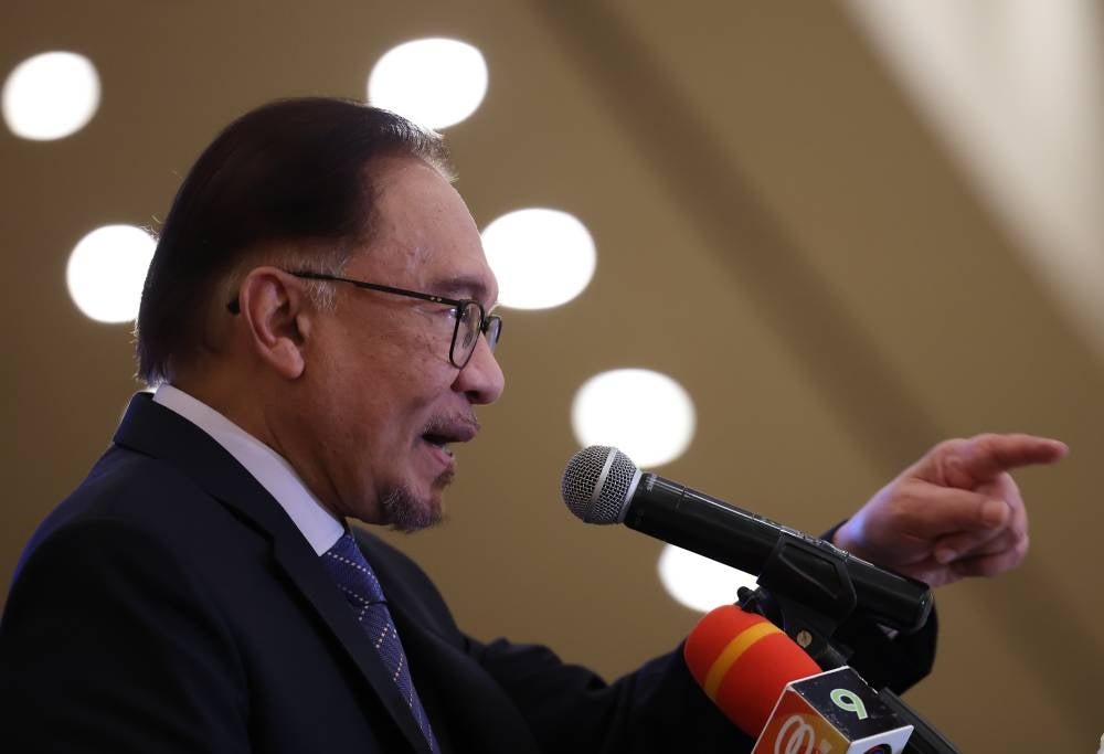 Prime Minister Datuk Seri Anwar Ibrahim said that the world must wake up and see the stark hypocrisy in the situation unfolding in Gaza. - Photo by Bernama