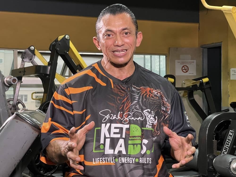 Bodybuilder and 10-time Mr Universe champion Sazali Samad 