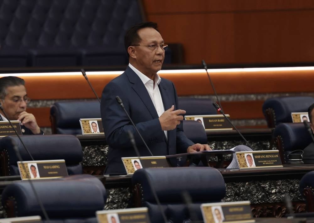 Simpang Renggam MP Datuk Seri Hasni Mohammad during the debate on Budget 2024 in the Dewan Rakyat today. - Photo by Bernama