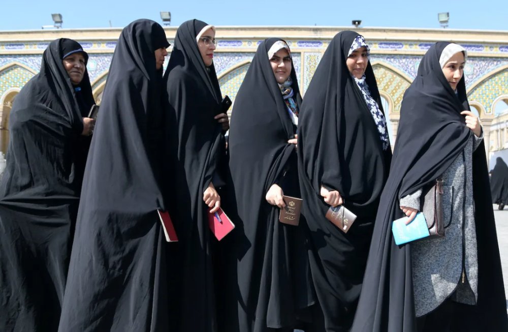 Iranian women wait to cast their ballots for the 11th Parliamentary elections at a polling station in Shah Abdol-Azim Shrine in Tehran on February 21, 2020. - File photo by AFP 