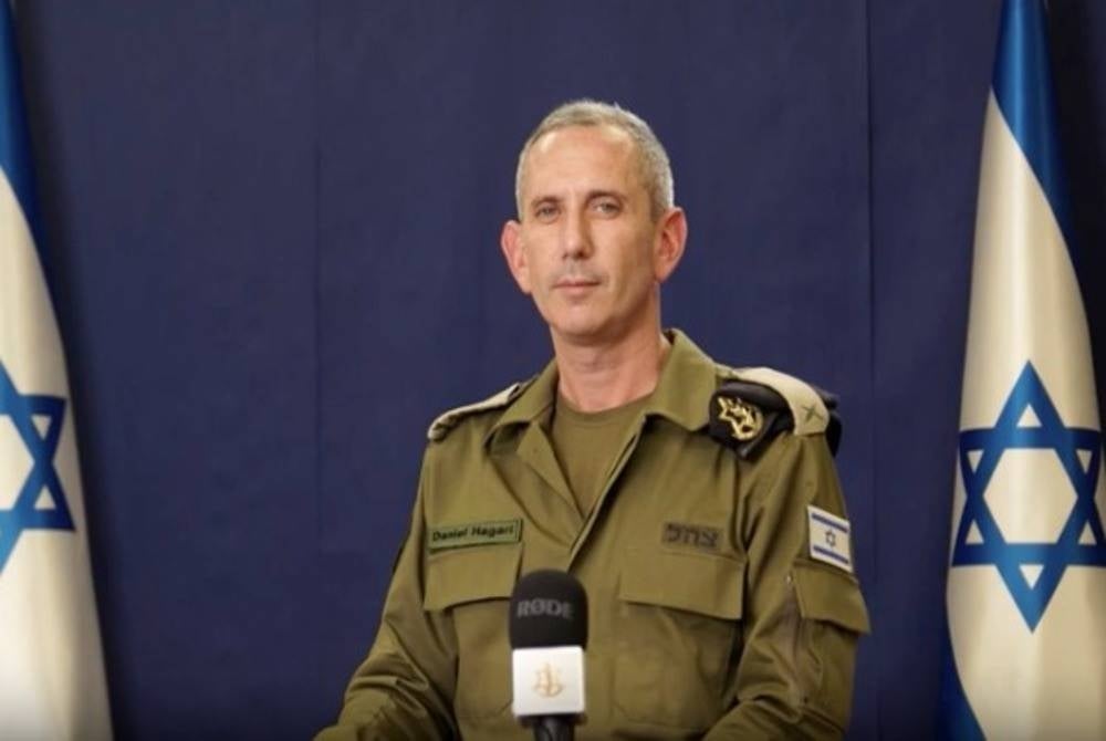"Civilians in northern Gaza and Gaza City should temporarily move south of Wadi Gaza to a safer area where they can receive water, food and medicine," IDF spokesperson Daniel Hagari said in a statement recorded on Saturday. - Facebook