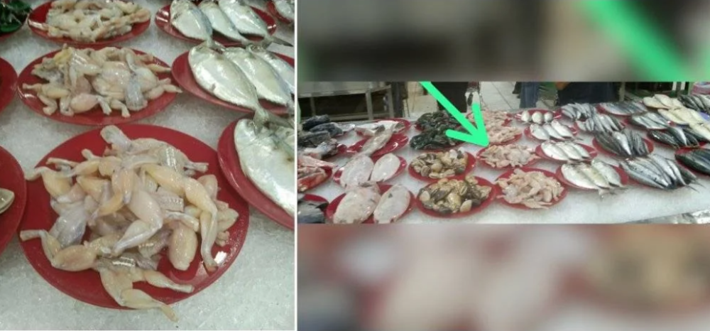 An image of the frog meat displayed in the supermarket which went viral - FILE PIX 