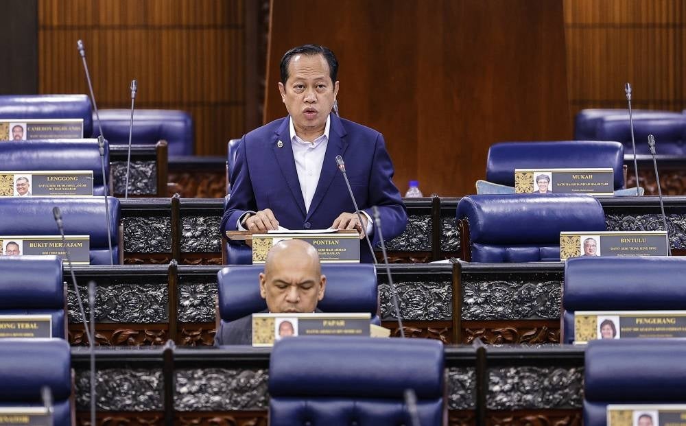 Deputy Finance Minister I Datuk Seri Ahmad Maslan during the Dewan Rakyat session today. - Photo by Bernama