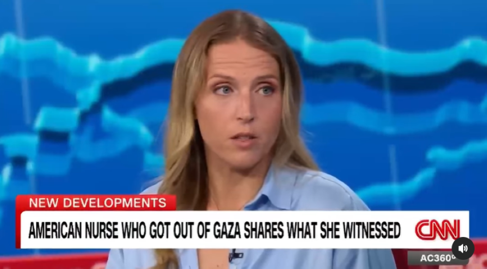 Nurse activity manager for Doctors Without Borders, Emily Callahan speaking in an interview with CNN - Screenshot from CNN interview