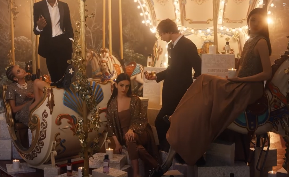 May Tager (middle) along with supermodels in Dior beauty holidays campaign