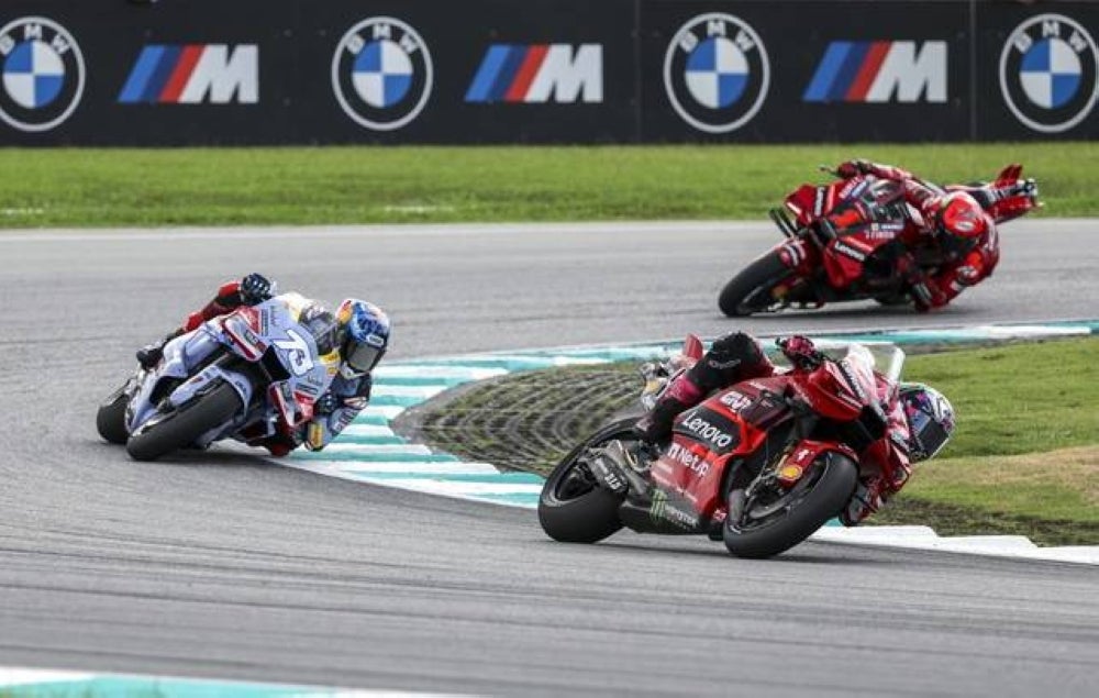 Racers in action at the MotoGP Grand Prix Malaysia 2023 at the Petronas Sepang International Circuit, yesterday. - Photo by Bernama