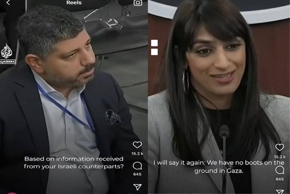 Al Jazeera journalist Fadi Mansour and Pentagon Deputy Press Secretary Sabrina Singh. - Photo: INSTAGRAM