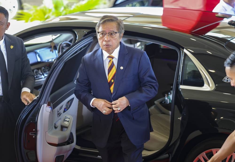 Sarawak Premier Tan Sri Abang Johari Tun Openg today tabled an expansionary state budget totalling RM13.6 billion for next year. - Photo by Bernama