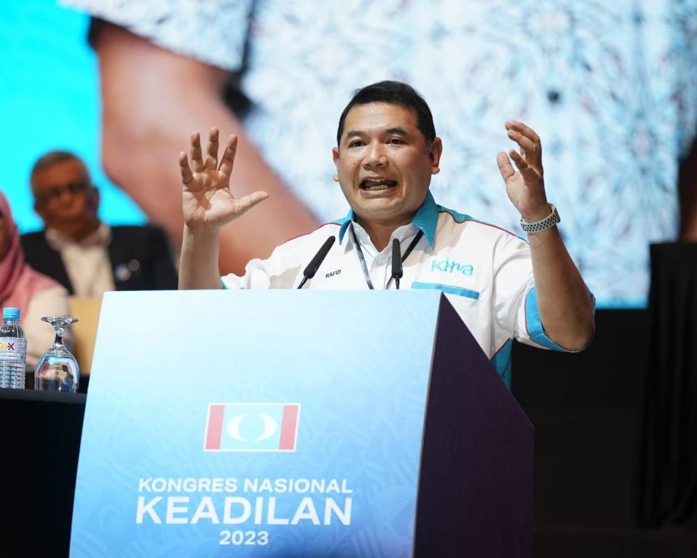 Rafizi Ramli during his winding-speech in PKR congress 2023 