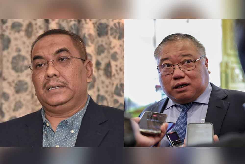 Sanusi (left), Tiong King Sing