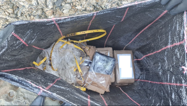 A package suspected of containing cocaine. NSW police say packages have been found washed ashore between Sydney and Newcastle since Friday. Photograph: New South Wales Police