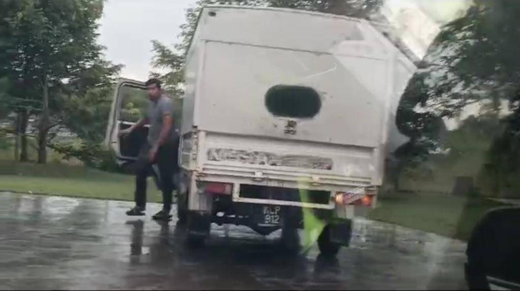 A screenshot of the viral video.