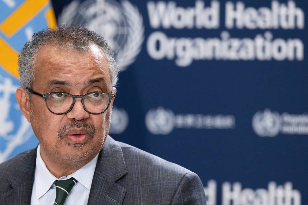 WHO Director-General Tedros Adhanom Ghebreyesus - AFP FILE PIX 