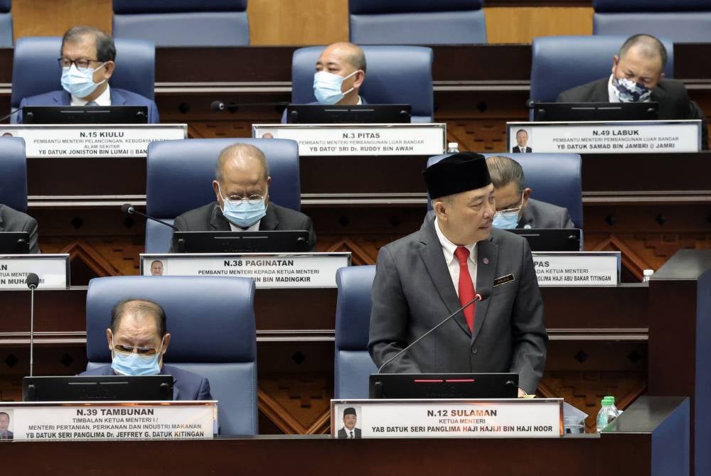 Sabah Chief Minister Datuk Seri Hajiji Noor - BERNAMA FILE PIX