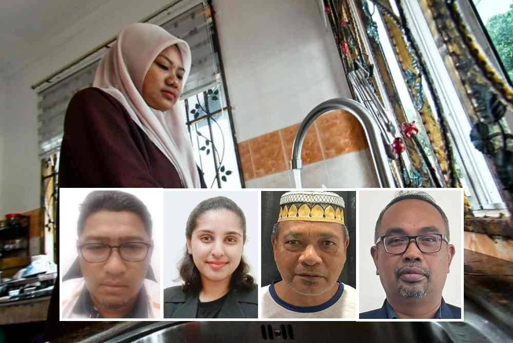 People are demanding better quality water supply services following the tariff adjustment involving an average increase of 22 cents per cubic meter effective Feb 1 (Inset from left: Mohd Elmy, Harpreet Kaur, Shamsudin, Abdul Malik)