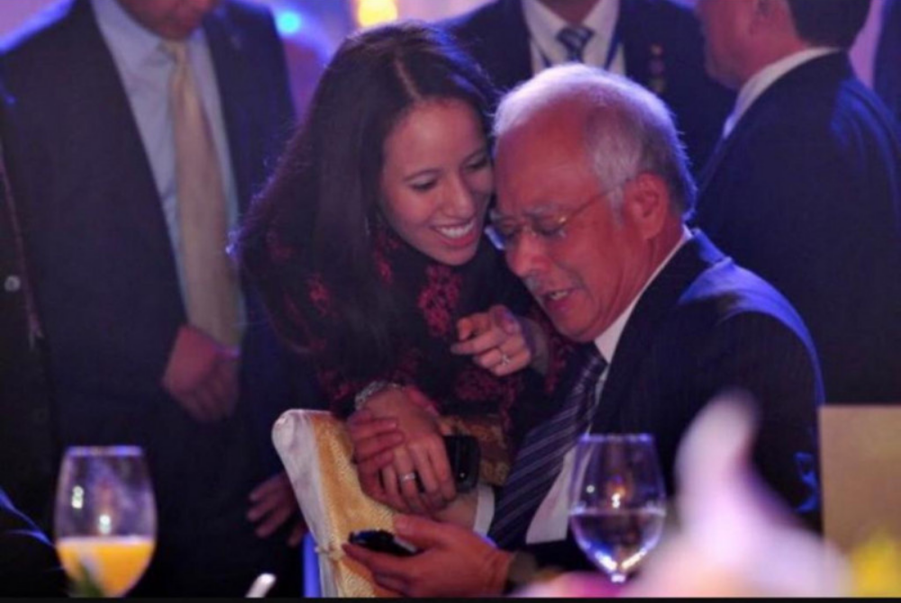 Nooryana Najib with her father, former prime minister Datuk Seri Najib Razak, in happier times. Photo: Nooryana Najib