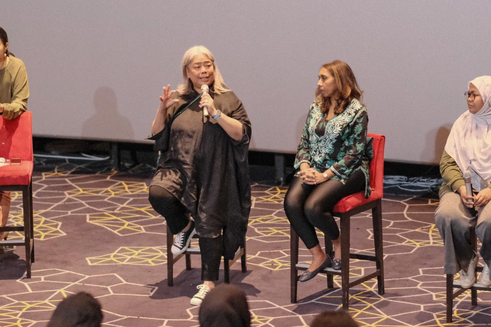 Dr Hartini speaking during the panel discussion on Jan 21, 2024 during the panel discussion after the film screening. (Photo by Norman Goh) 