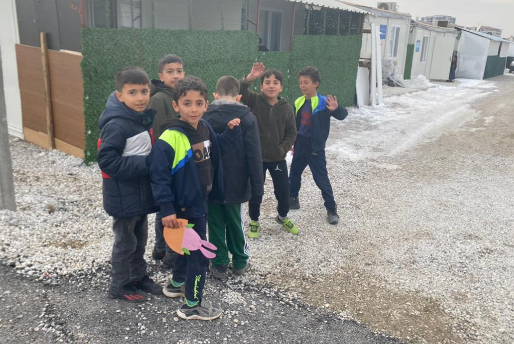 Kids currently living at one of the container cities in Malatya. 