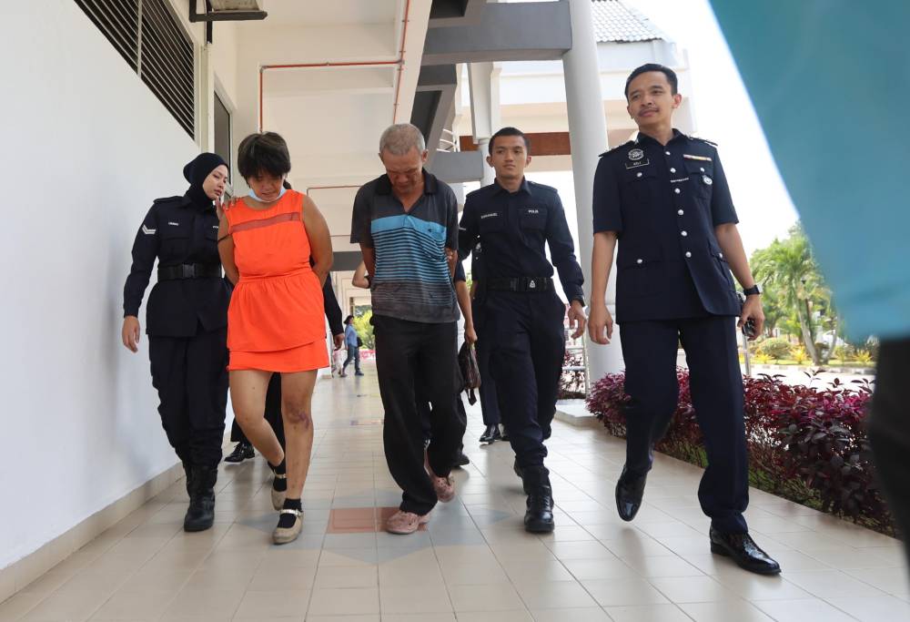 They were jointly charged with criminally intimidating Mohd Faizul Mat Zain and Mohd Syadid Sulaiman at Kilometre 2.8 of the Penang Bridge at 5pm last Feb 5.